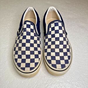 Vans OTW Low Slip-On Blue White Checkered 721454 Sneakers Women's 6.5 Men's 5